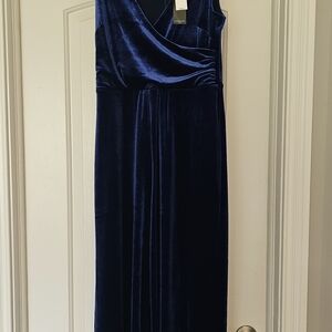 Banana Republic Deep Blue Velvet Jumpsuit